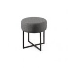 Puff Banqueta 40cm X 45cm Otávio Luxo Cinza