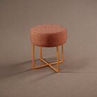 Puff Banqueta 40cm X 45cm Otávio Luxo Terracota