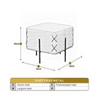 Puff Banqueta 45cm X 45cm Eros Luxo Azul