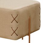 Puff Banqueta 45cm X 45cm Eros Luxo Bege