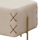 Puff Banqueta 45cm X 45cm Eros Luxo Off White