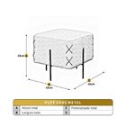 Puff Banqueta 45cm X 45cm Eros Luxo Terracota