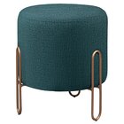 Puff Banqueta 45x50cm Mali Luxo Azul