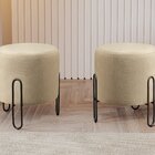 Puff Banqueta 45x50cm Mali Luxo Bege