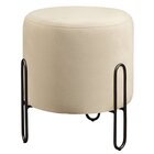 Puff Banqueta 45x50cm Mali Luxo Bege Claro