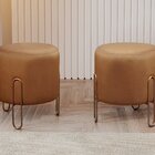 Puff Banqueta 45x50cm Mali Luxo Caramelo