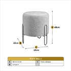 Puff Banqueta 45x50cm Mali Luxo Caramelo