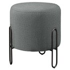 Puff Banqueta 45x50cm Mali Luxo Cinza