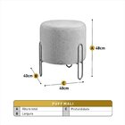 Puff Banqueta 45x50cm Mali Luxo Preto