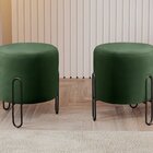 Puff Banqueta 45x50cm Mali Luxo Verde