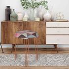 Puff Banqueta Alta Bita Industrial Pé De