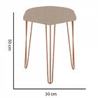 Puff Banqueta Alta Bita Industrial Pé De Ferro Bronze