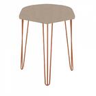 Puff Banqueta Alta Bita Industrial Pé De Ferro Bronze