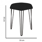 Puff Banqueta Alta Bita Industrial Sala Penteadeira Pé De Fer