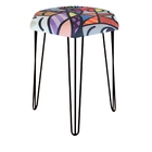 Puff Banqueta Alta Bita Industrial Sala Penteadeira Pé De Fer