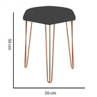 Puff Banqueta Alta Bita Industrial Sala Penteadeira Pé De Fer