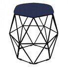 Puff Banqueta Aramado Luna Para Penteadeira Hexágono Base Pre