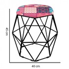 Puff Banqueta Aramado Luna Para Penteadeira Quarto Hexágono B