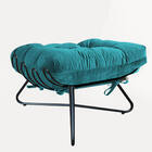 Puff Banqueta Costela Ferro Industrial X Pés Cruzados Sala Qu