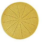 Puff Banqueta Crochê Madeira Maciça