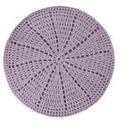 Puff Banqueta Crochê Madeira Maciça