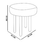 Puff Banqueta Dani Redondo Pés Palito Suede Rosa Barbie – D'r