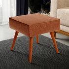 Puff Banqueta Decorativa Com Pés Palito Lívia W01 Couríssimo