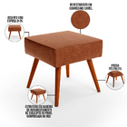 Puff Banqueta Decorativa Com Pés Palito Lívia W01 Couríssimo