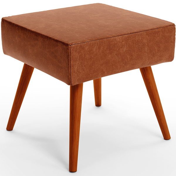 Puff Banqueta Decorativa Com Pés Palito Lívia W01 Couríssimo