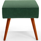 Puff Banqueta Decorativa Com Pés Palito Lívia W01 Facto Verde