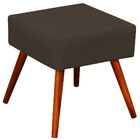 Puff Banqueta Decorativa Com Pés Palito Lívia W01 Suede Marro