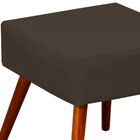 Puff Banqueta Decorativa Com Pés Palito Lívia W01 Suede Marro