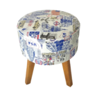 Puff Banqueta Decorativa Fire  Para Sala Loja 45cm Altura