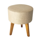 Puff Banqueta Decorativa Fire Para Sala Loja 45cm Creme