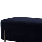 Puff Banqueta Decorativa Sala De Estar Heron Veludo Azul G15