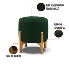 Puff Banqueta Decorativo Base Madeira Stella Bouclê D03 - D'r