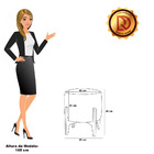 Puff Banqueta Decorativo Base Madeira Stella Bouclê Rosê D03