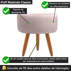 Puff Banqueta Decorativo Classic Redondo Veludo Rosa