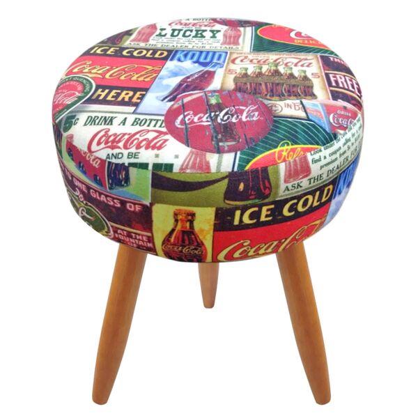 Puff Banqueta Decorativo Classic Suede Estampa Lucky Vintage