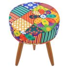 Puff Banqueta Decorativo Classic Suede Estampa Patchwork