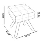 Puff Banqueta Decorativo Giratório Mm30 Elisa Suede D03 - D'r