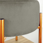 Puff Banqueta Decorativo Industrial Cobre Kit 4 Iron Suede D0