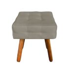 Puff Banqueta Decorativo Pé Palito De Madeira Elisa Suede Mar