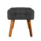 Puff Banqueta Decorativo Pé Palito De Madeira Elisa Suede Pre
