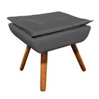 Puff Banqueta Decorativo Pé Palito Kit 2 Opala Corino - Grafi