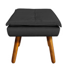 Puff Banqueta Decorativo Pé Palito Kit 2 Opala Veludo Preto D