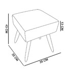 Puff Banqueta Decorativo Pé Palito Natural Ibiza Suede D03 -