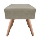 Puff Banqueta Decorativo Pé Palito Natural Ibiza Suede D03 -