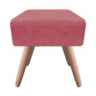 Puff Banqueta Decorativo Pé Palito Natural Ibiza Suede D03 -