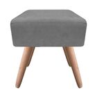 Puff Banqueta Decorativo Pé Palito Natural Ibiza Suede Grafit